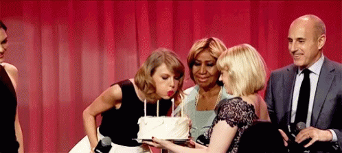 Aretha Franklin Birthday Candles GIF - Aretha Franklin Birthday Candles Taylor Swift GIFs
