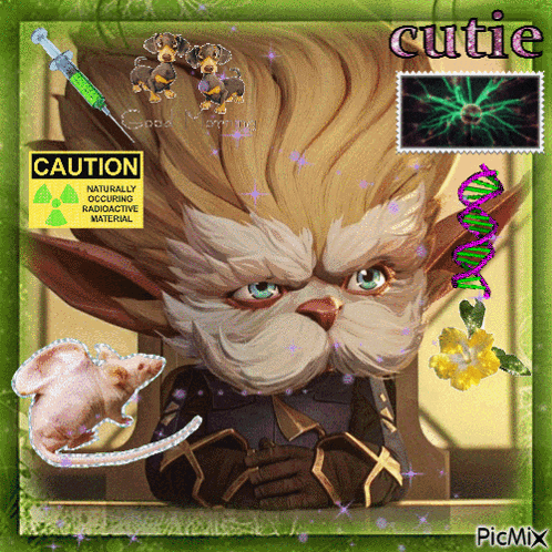 a picture of a cartoon character with a caution sign above his head