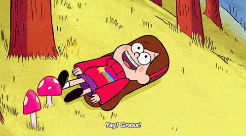 Random Acts Of Grass Rolling GIF - Gravity Falls Mabel Pines Grass GIFs