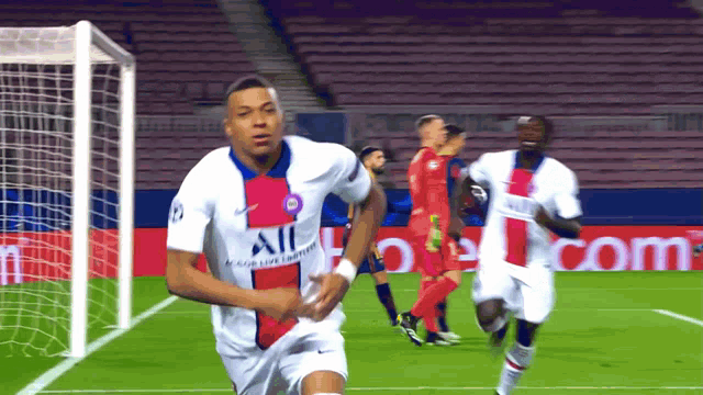 a soccer player wearing a jersey that says all on it