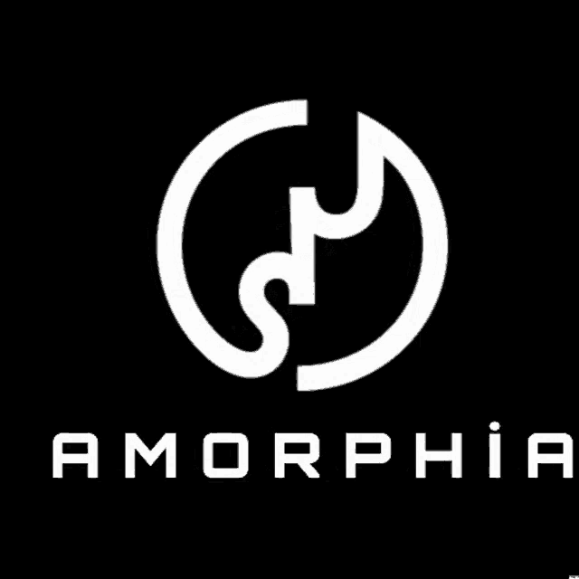 a morphia logo with a black background