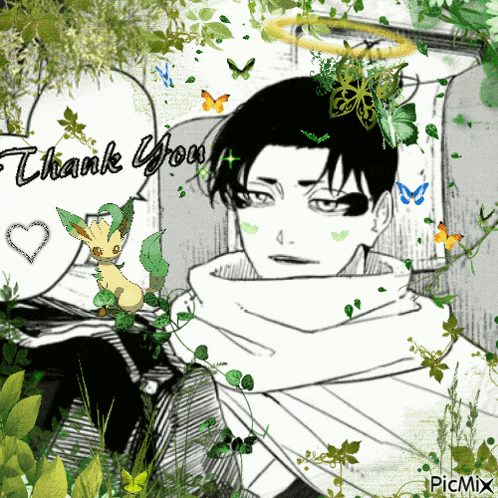 a black and white drawing of a man with the words thank you written on it