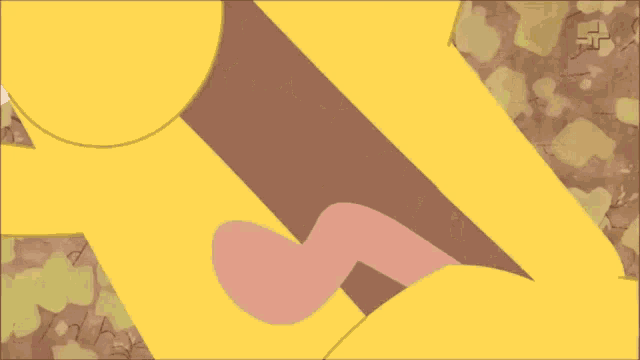 a cartoon drawing of a yellow bird with a pink heart on its chest