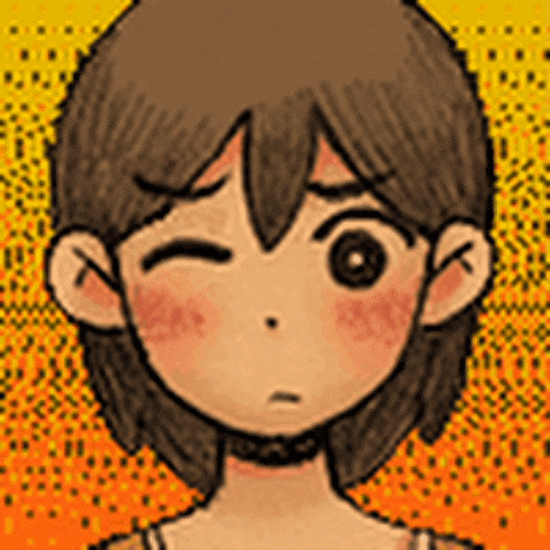 a pixel art drawing of a girl with brown hair