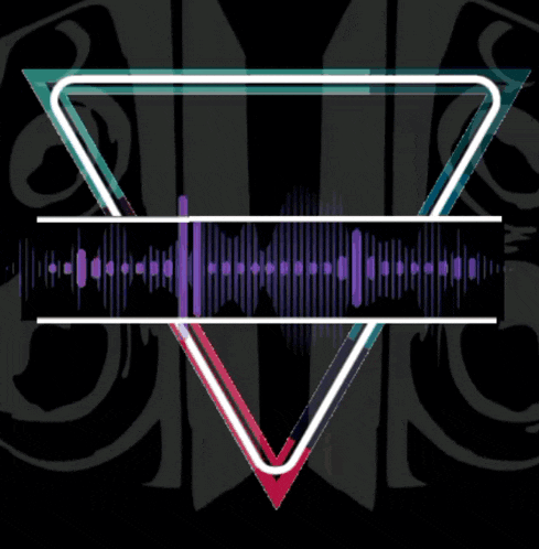 a black background with a triangle and the words frecuencia
