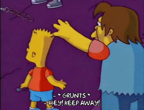 Hey! Keep Away! GIF - Keep Away The Simpsons Bart Simpson GIFs