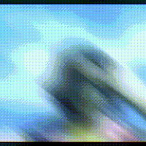 a blurry picture of a blue sky with a few clouds