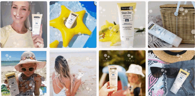 a collage of photos showing different types of neutrogena products