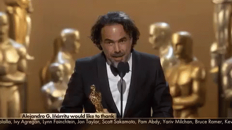 Alejandro Iñárritu GIF - Oscars Alejandro Inarritu Acceptance Speech GIFs