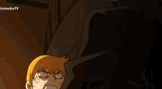 a cartoon of a man with his mouth wide open and the words brute strength you moron
