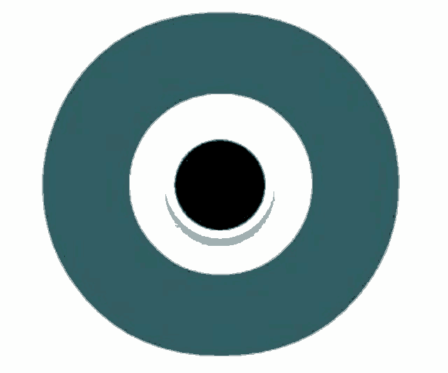 a blue circle with a white circle in the middle .
