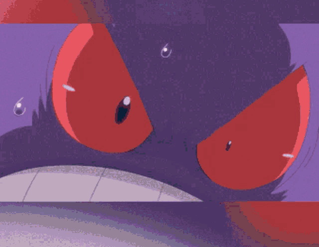 a close up of a purple cartoon character 's mouth with tears coming out of it