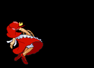 a pixel art of a person with a flame coming out of their mouth .