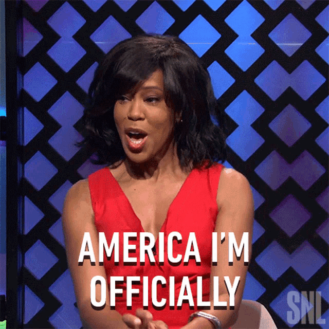 America Im Officially In Heat Regina King GIF - America Im Officially In Heat Regina King Saturday Night Live GIFs