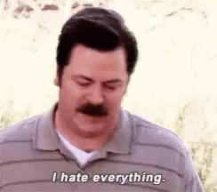 Ron Swanson Parks And Rec GIF - Ron Swanson Parks And Rec Hate GIFs