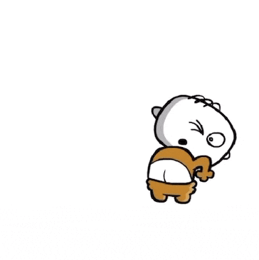 a cartoon character is farting with a green cloud behind him