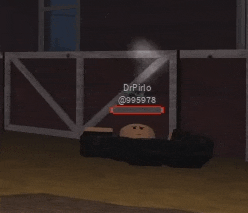 a cartoon character is laying on the ground in front of a fence with the name drpirlo on it