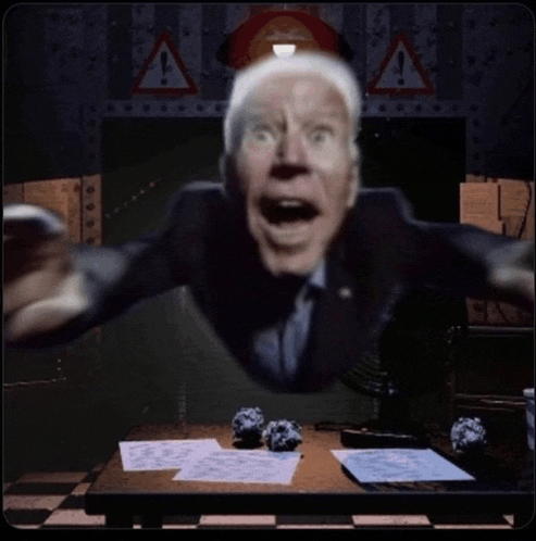 a man in a suit and tie is flying through the air in a dark room