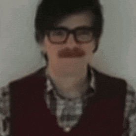 a man with glasses and a mustache is wearing a plaid shirt and a vest .
