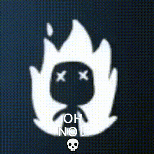 a drawing of a ghost with a skull and the words oh no