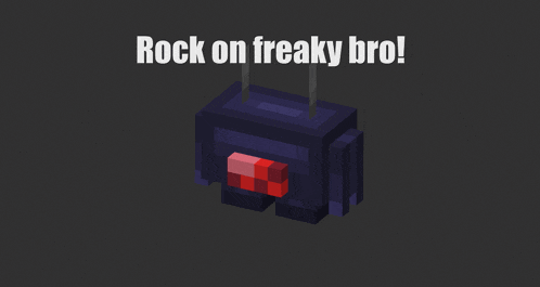 a black box with the words rock on freaky bro