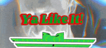 a sticker that says ya like it with a frog
