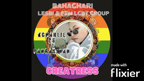 a rainbow colored circle with the words bahaghari lesbi & fem lgbt group on it