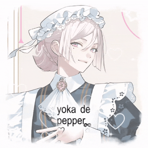 a drawing of a maid with the words " yoka de pepper " on it