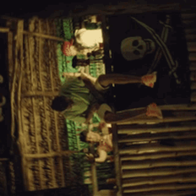 a pirate flag with a skull on it