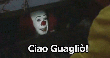 It Pagliaccio Horror Ciao Guagliò GIF - It Clown Horror GIFs