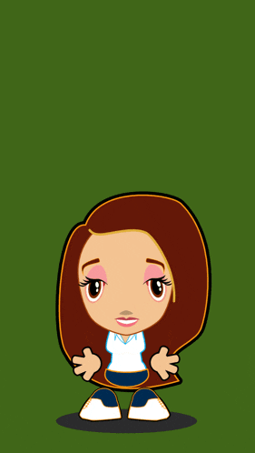 a cartoon girl with her eyes closed and the words #hagamos mejorlas cosas behind her