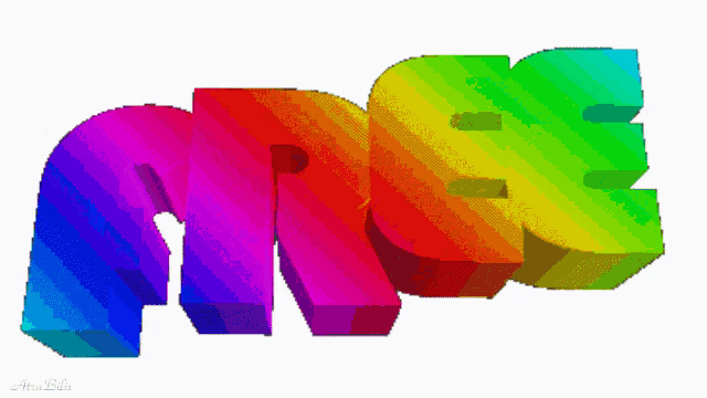 a rainbow colored word that says free on a white background