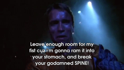 Arnold! GIF - The Running Man Enough Room For My Fist Arnold Schwarzenegger GIFs