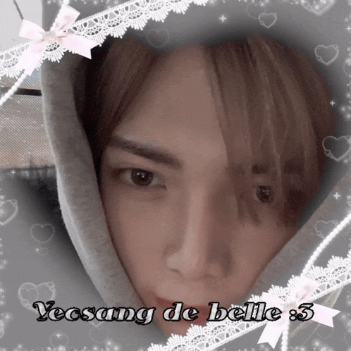 a picture of yecsang de belle with hearts and lace