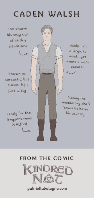 caden walsh from the comic kindred not is shown