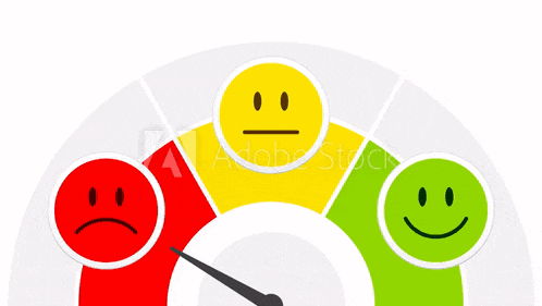 a smiley face is in the middle of a gauge