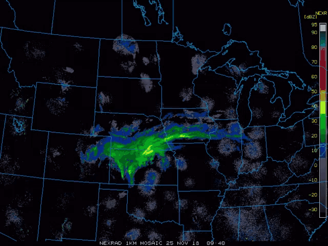 a map of the united states shows a green area