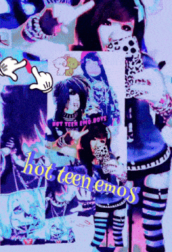 a collage of images with the words hot teen emo boys