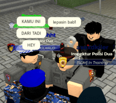 a group of police officers are talking to each other on a video game