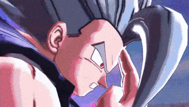 a close up of a cartoon character 's face