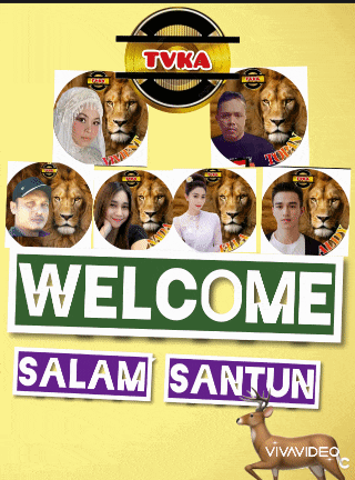 a poster that says welcome salam santun with a deer