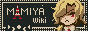 a pixel art image of a girl with the words mimiya wiki written on it