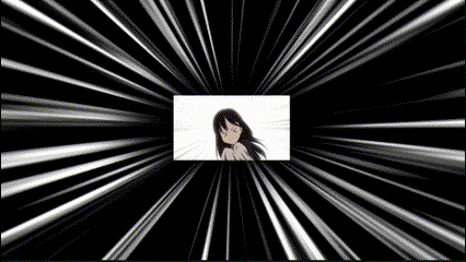 a girl with long hair is surrounded by white lines