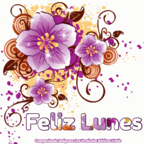 Feliz Lunes Flowers GIF - Feliz Lunes Flowers Sparkle GIFs