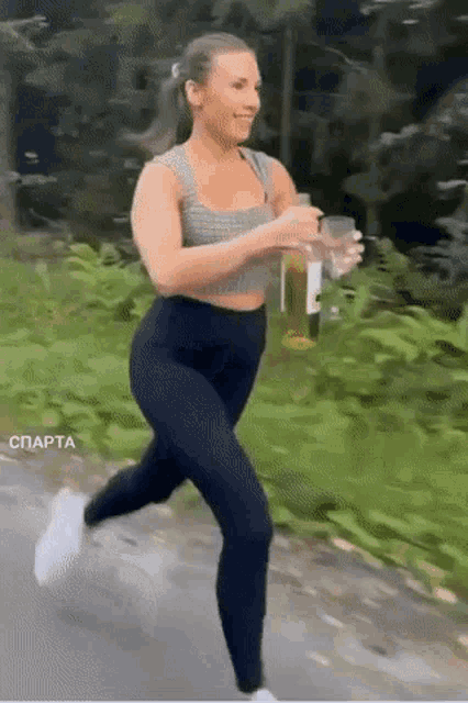 Woman Running GIF - Woman Running Wine GIFs