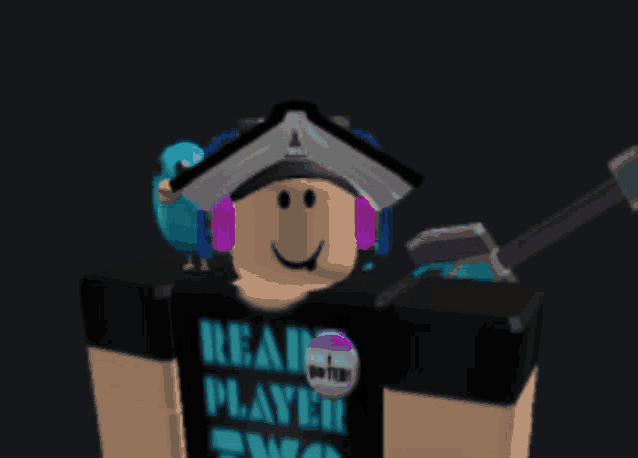 a person wearing a black shirt that says read player 2