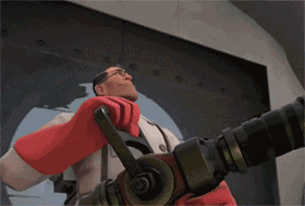 a cartoon character is holding a gun in his hand