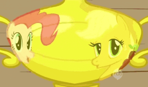 a close up of a cartoon character 's face with the word hub on the bottom