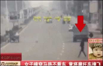 Girl Crossing GIF - Girl Crossing Accident GIFs