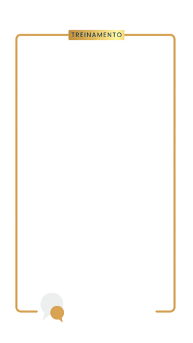 a gold frame with the word treinamento on the top